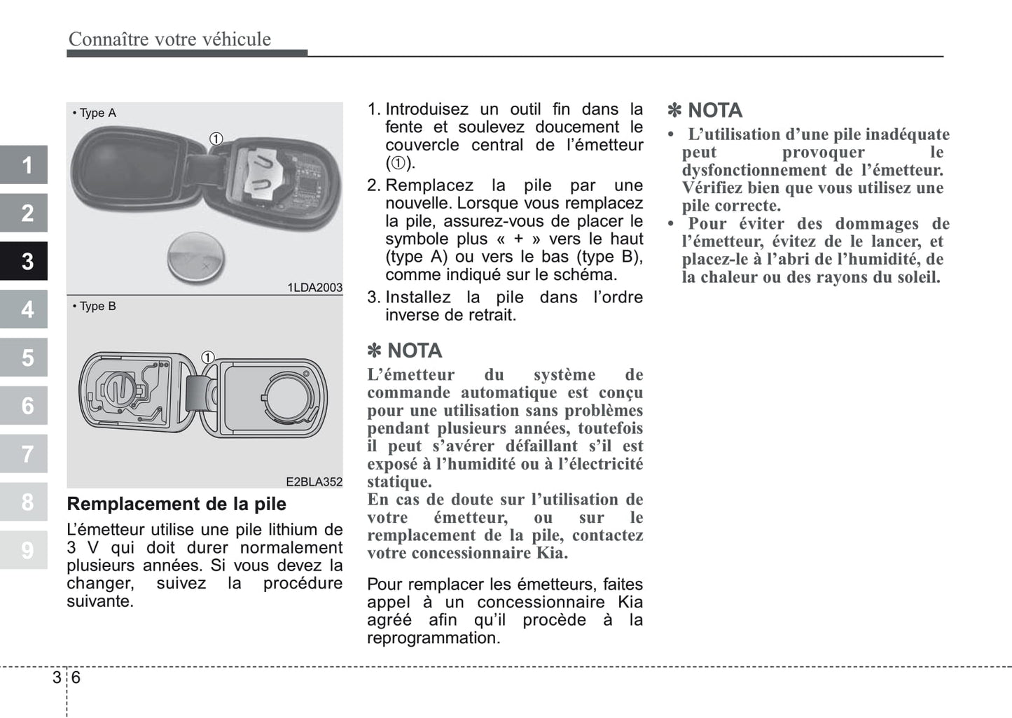 2006-2007 Kia Cerato Owner's Manual | French