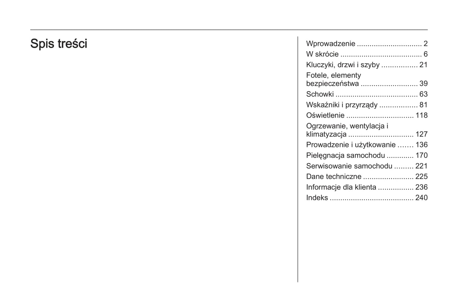 2015-2016 Opel Antara Owner's Manual | Polish