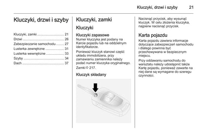 2015-2016 Opel Antara Owner's Manual | Polish