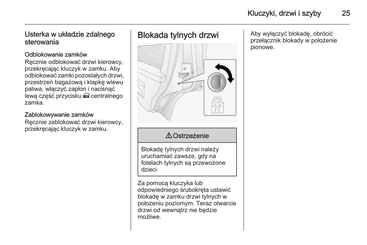 2015-2016 Opel Antara Owner's Manual | Polish