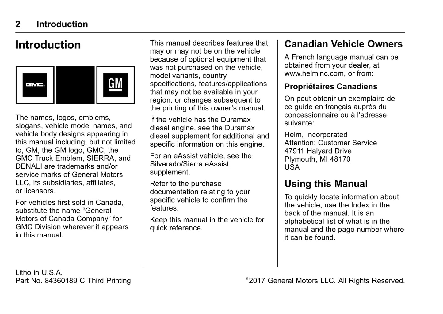 2014-2017 GMC Sierra Owner's Manual | English