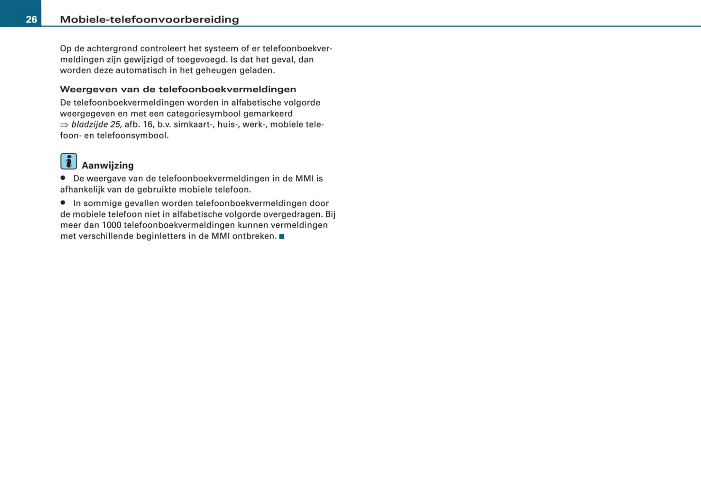 Audi Infotainment MMI Handleiding 2008