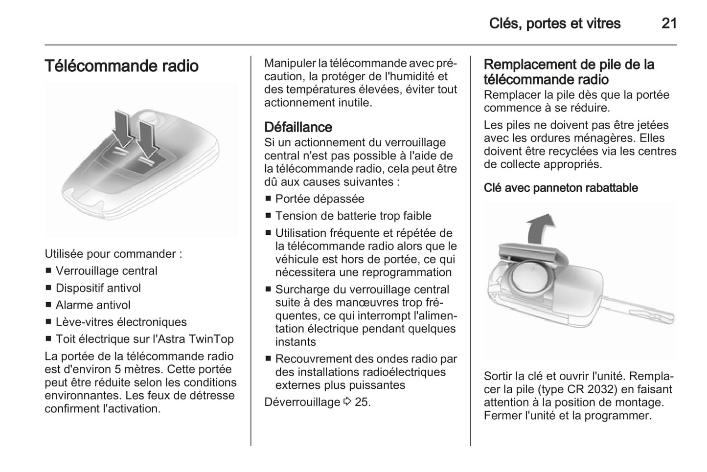 2007-2010 Opel Astra Owner's Manual | French