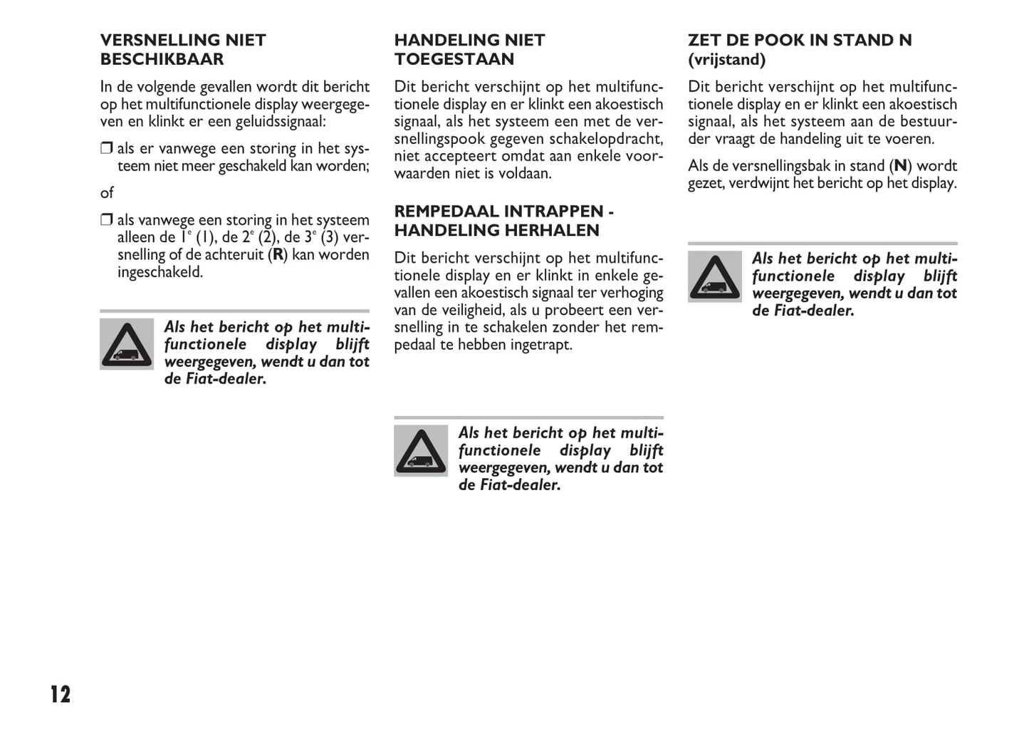 2007 Fiat Ducato Comfort Matic Gebruikershandleiding | Nederlands