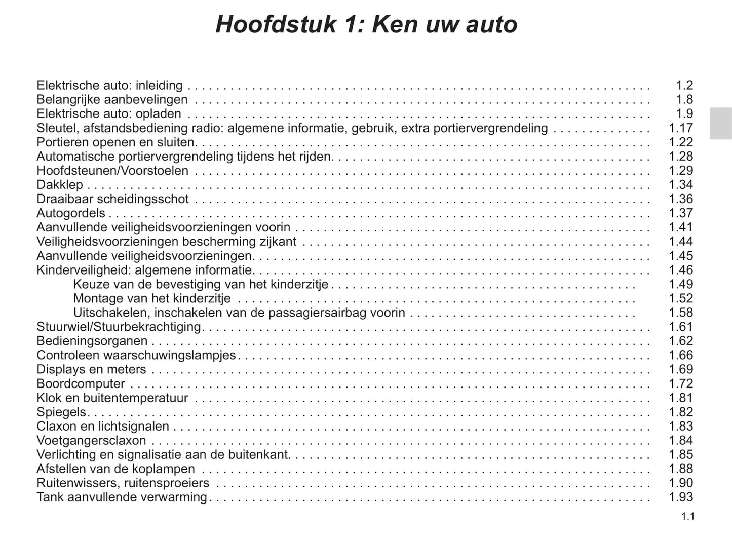 2019-2020 Renault Kangoo Z.E. Owner's Manual | Dutch