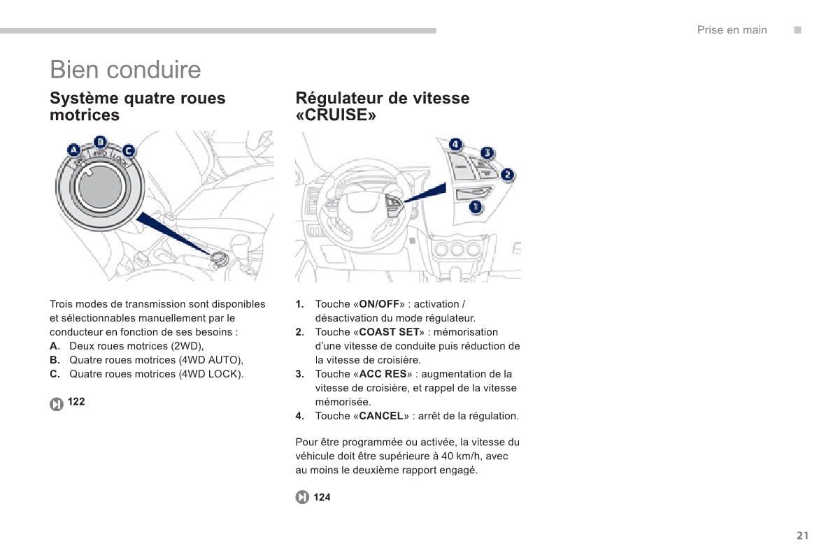 2011-2013 Peugeot 4008 Owner's Manual | French