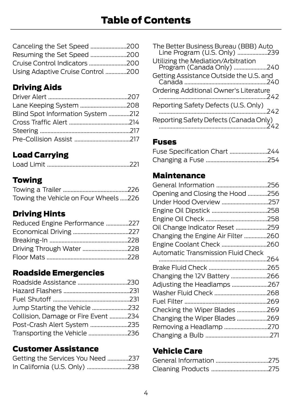 2020 Ford Fusion Owner's Manual | English