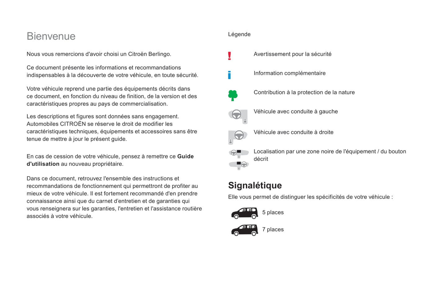 2018-2019 Citroën Berlingo Owner's Manual | French