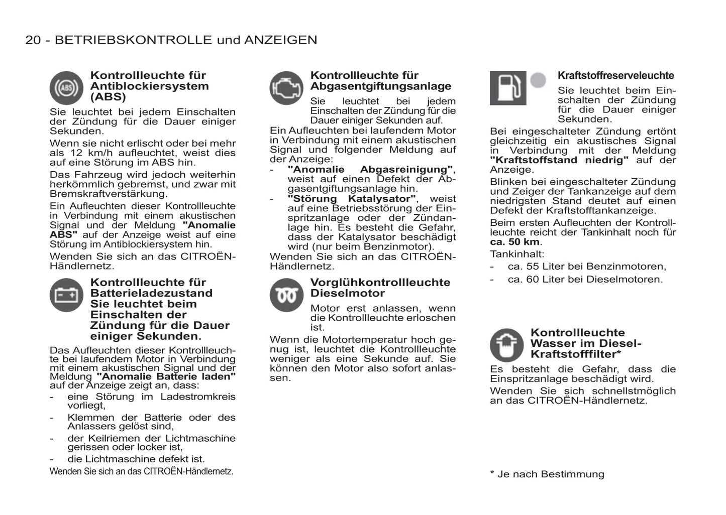 2002-2009 Citroën Berlingo Manuel du propriétaire | Allemand