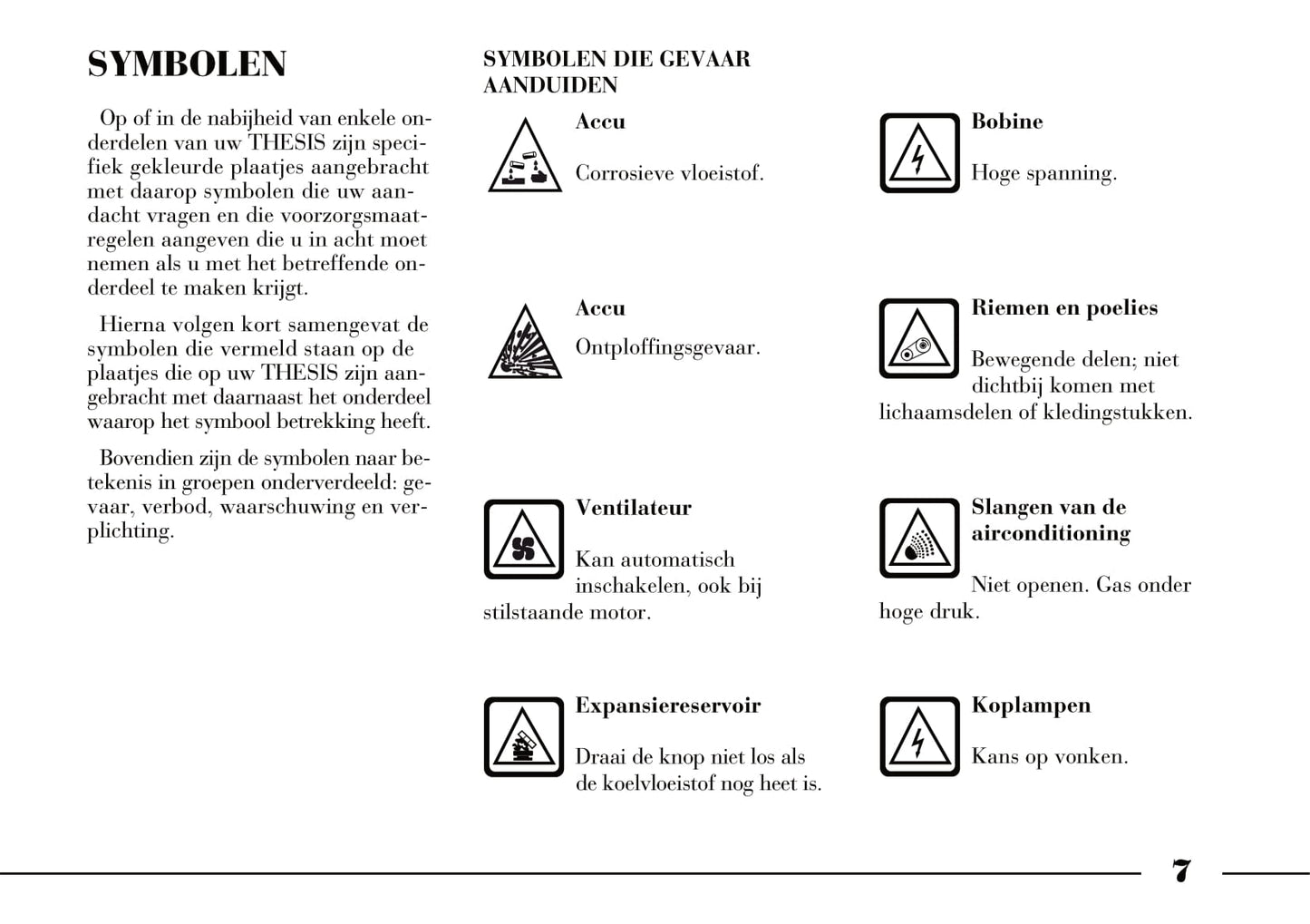 2002-2008 Lancia Thesis Gebruikershandleiding | Nederlands