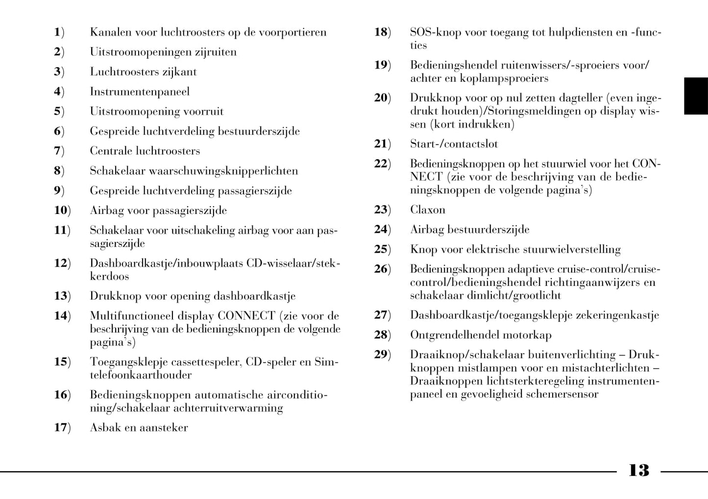 2002-2008 Lancia Thesis Gebruikershandleiding | Nederlands