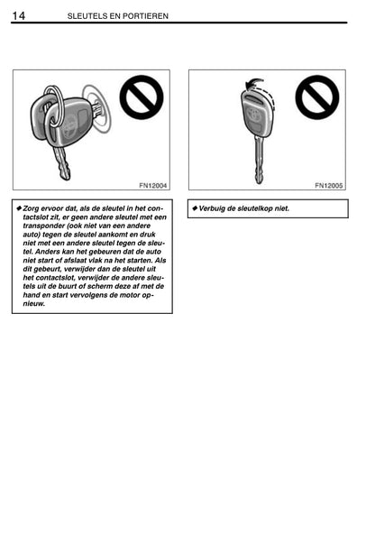 2006-2008 Toyota Avensis Owner's Manual | Dutch