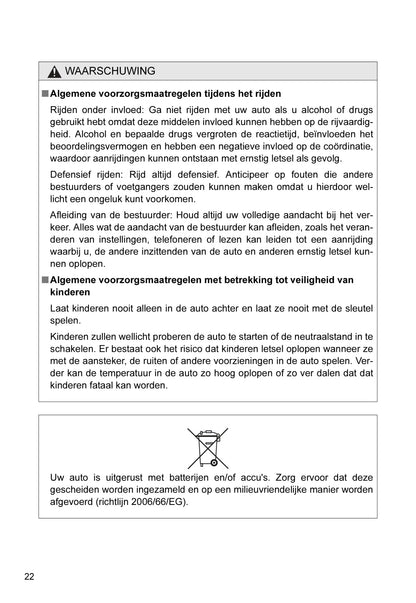 2010-2011 Toyota iQ Owner's Manual | Dutch