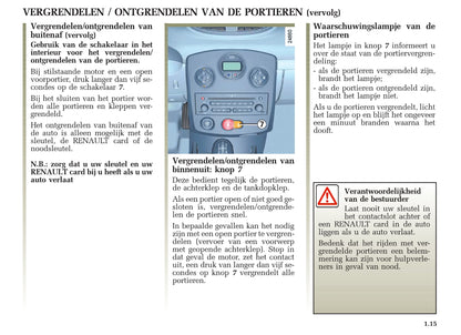 2005-2007 Renault Clio Owner's Manual | Dutch