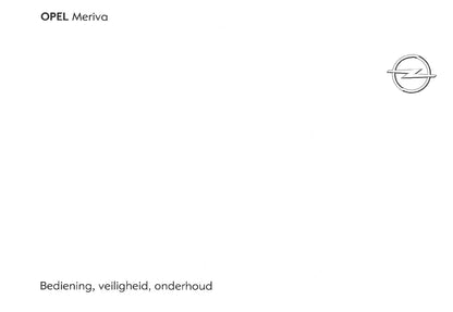 2005-2010 Opel Meriva Gebruikershandleiding | Nederlands
