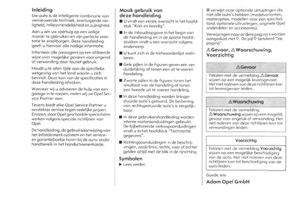 2005-2010 Opel Meriva Owner's Manual | Dutch