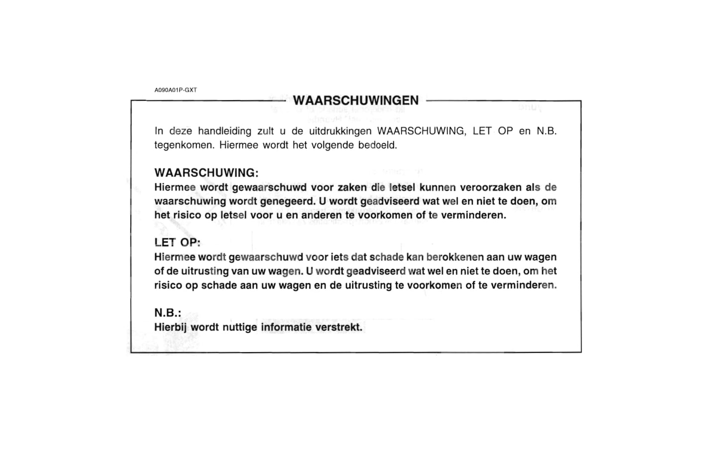 1996-2007 Hyundai H-1 Owner's Manual | Dutch