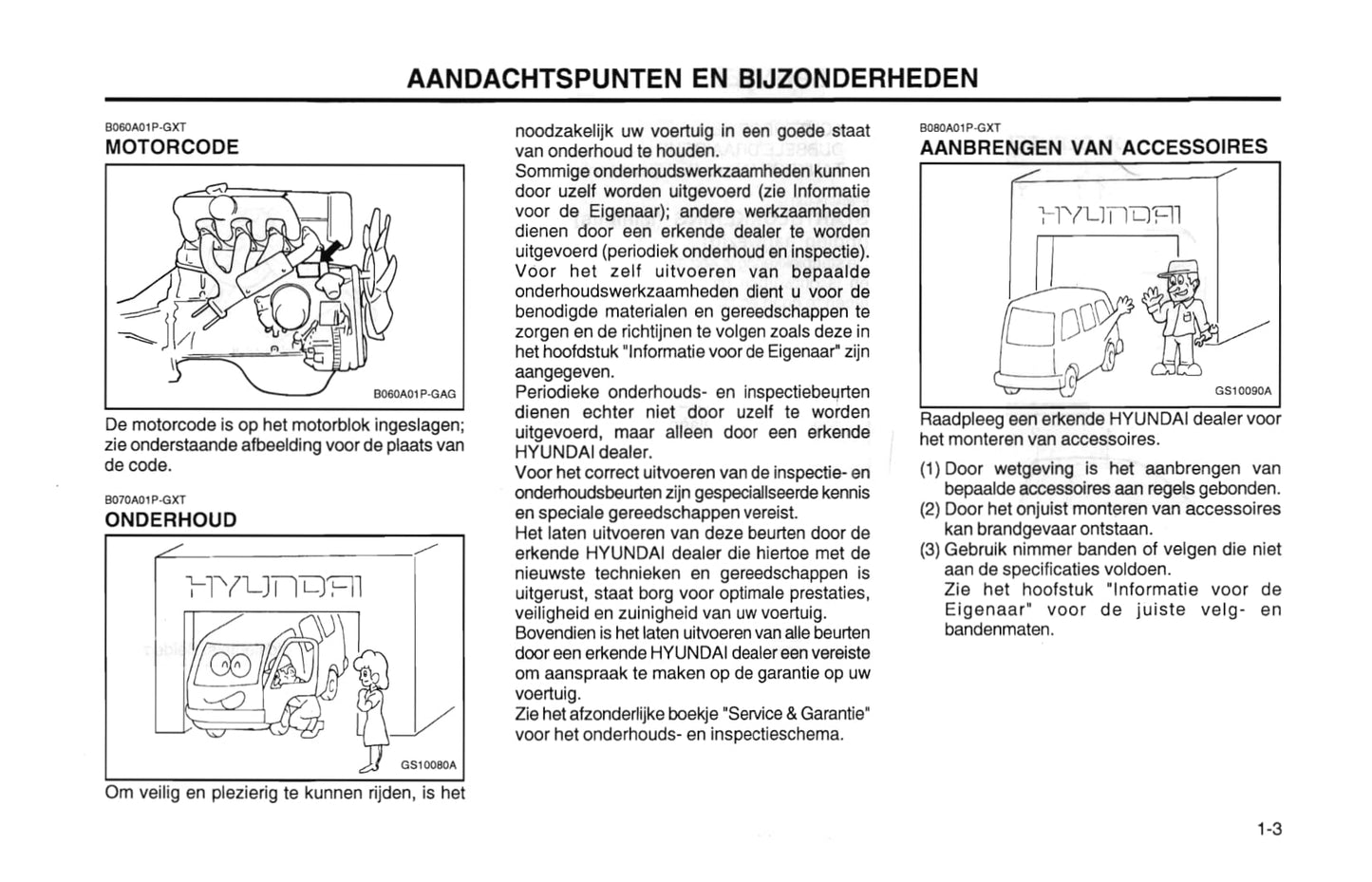 1996-2007 Hyundai H-1 Owner's Manual | Dutch