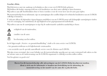 2008-2011 Lancia Delta Gebruikershandleiding | Nederlands