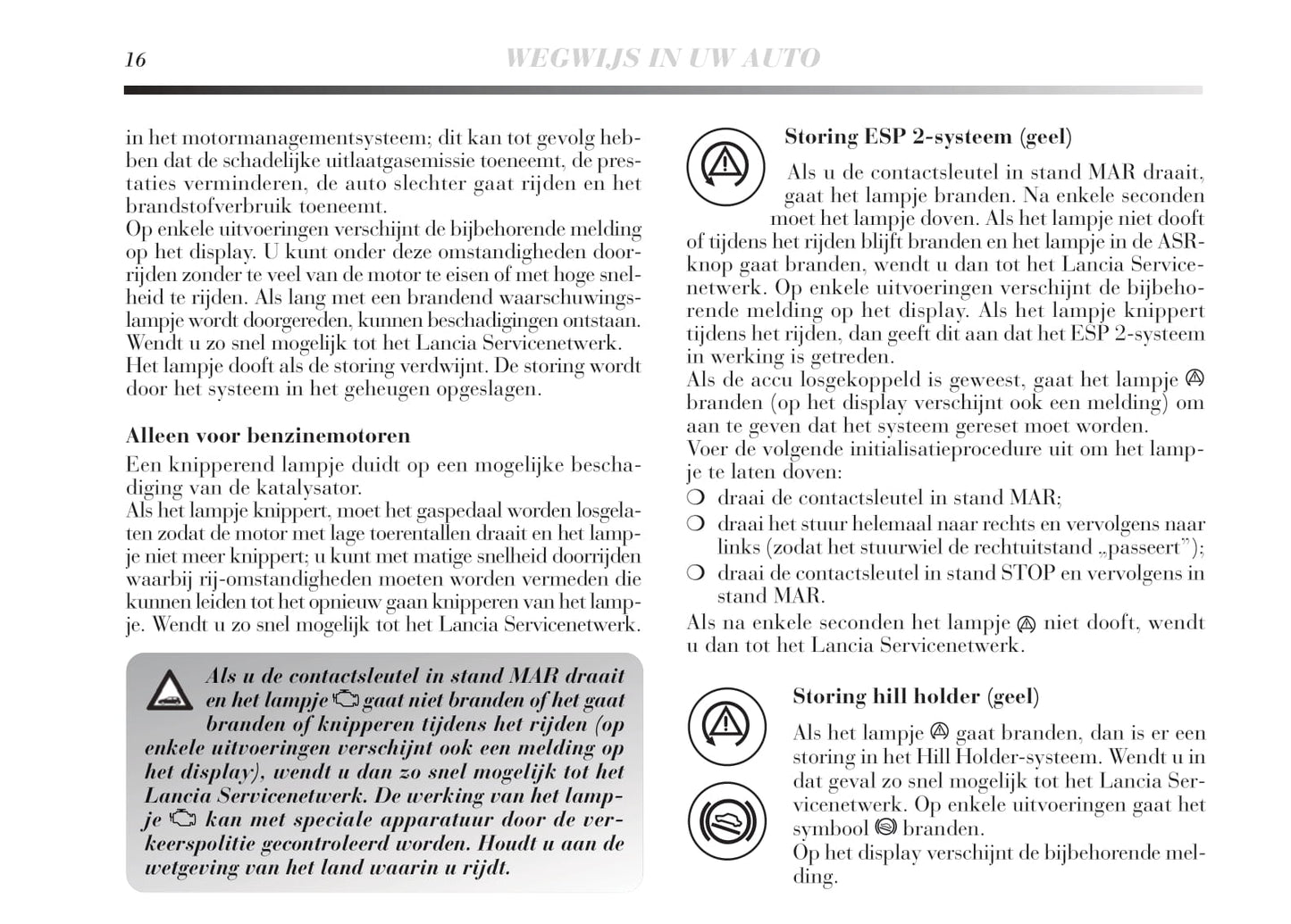 2008-2011 Lancia Delta Owner's Manual | Dutch