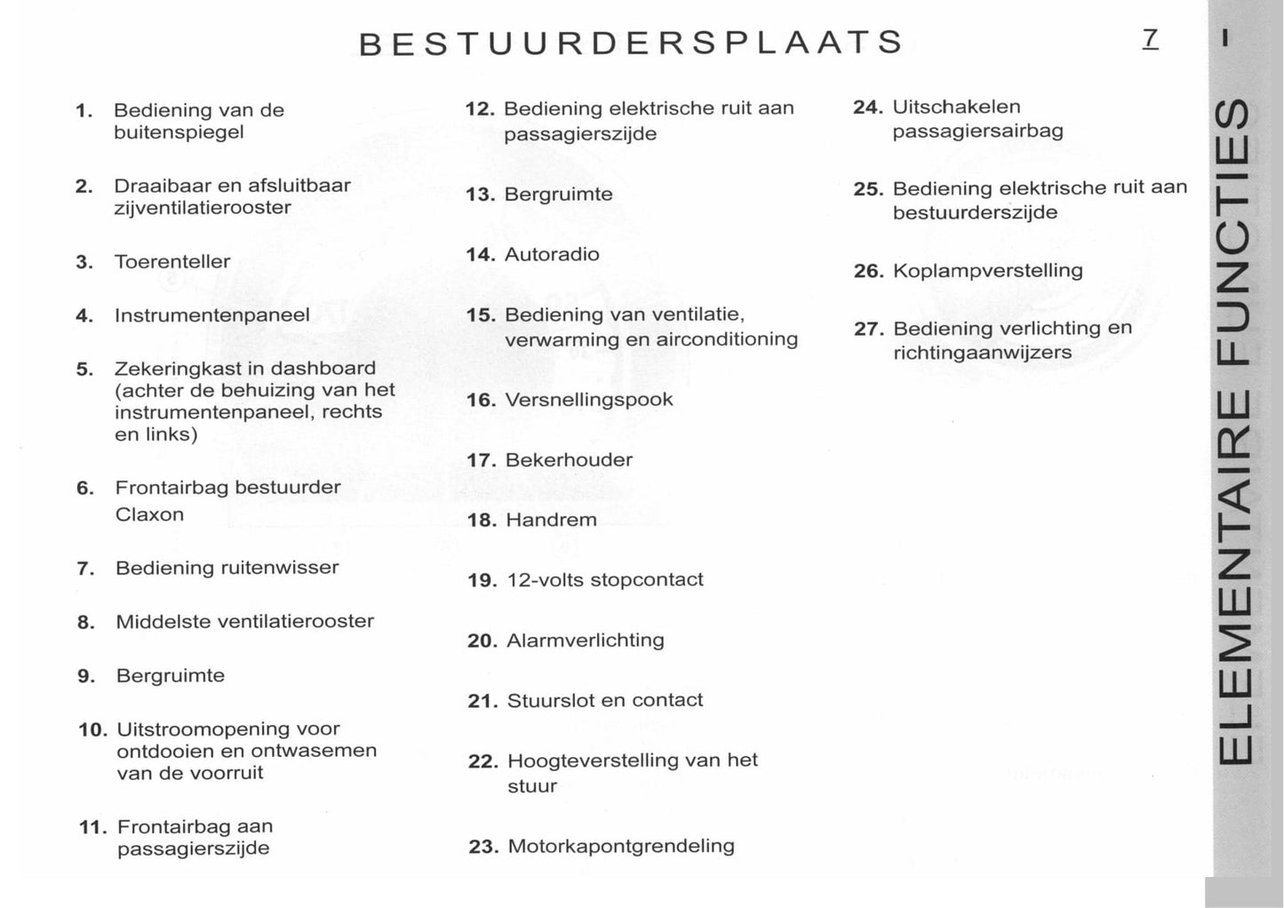 2005-2006 Citroën C1 Bedienungsanleitung | Niederländisch