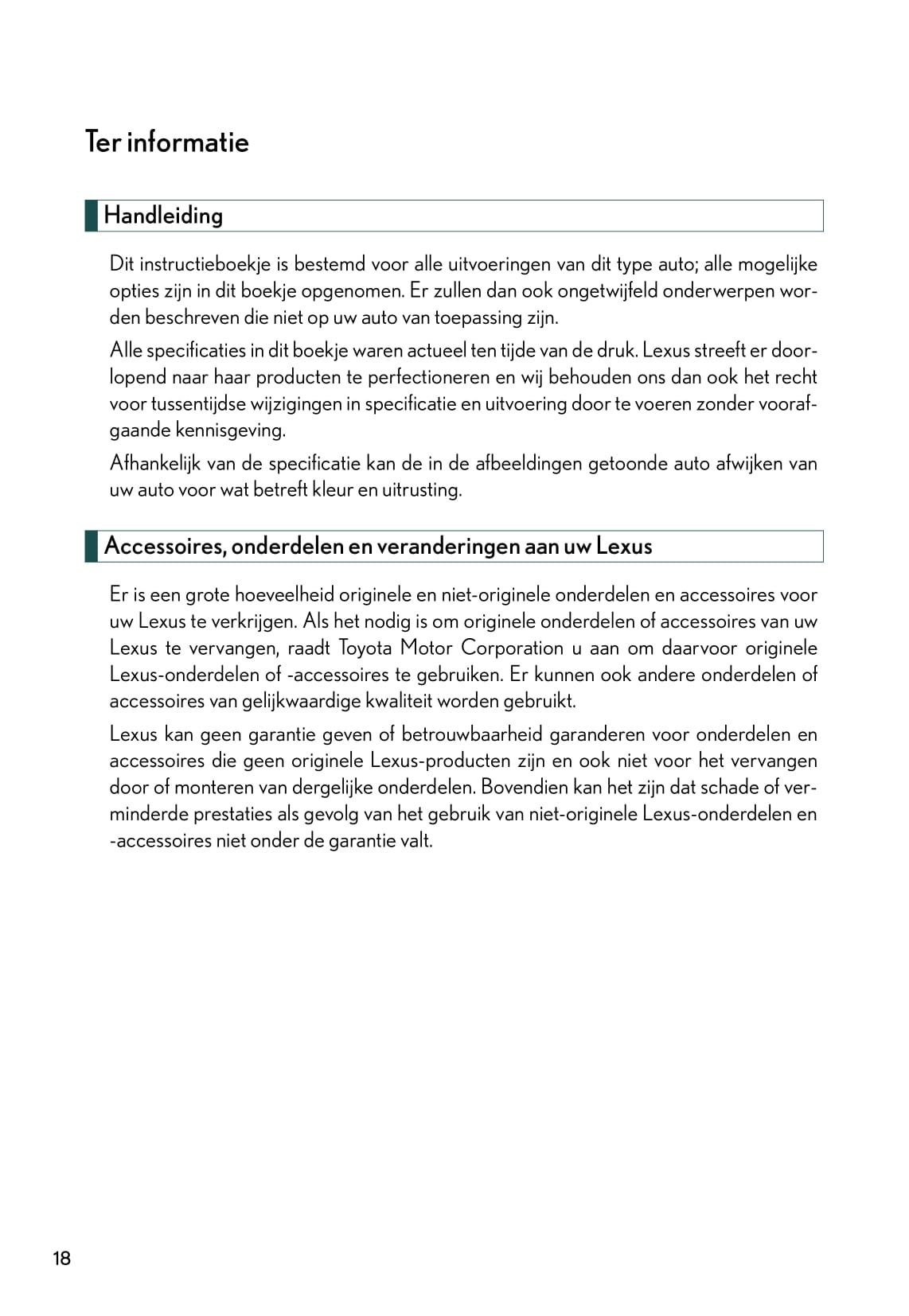 2011-2014 Lexus CT Gebruikershandleiding | Nederlands