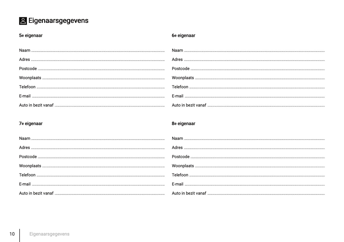 Onderhoudsboekje voor Volkswagen Passat 2011 - 2015