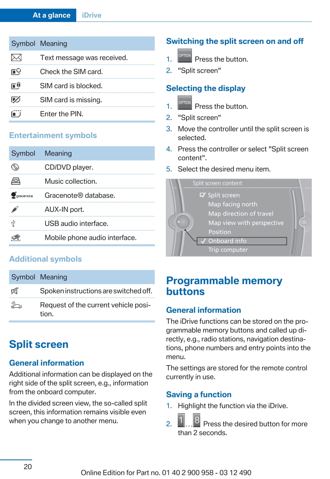 2012 BMW X3 Owner's Manual | English