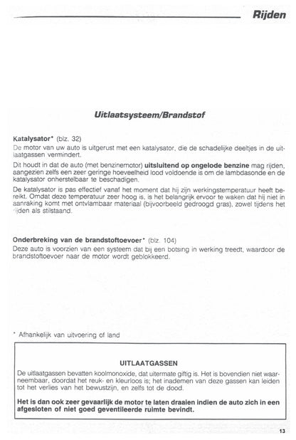 1994-1997 Citroën ZX Gebruikershandleiding | Nederlands