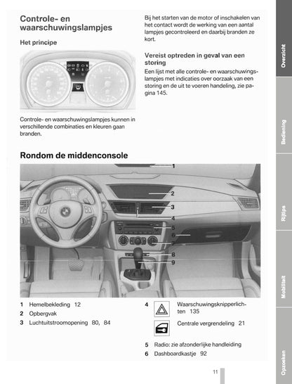 2011-2012 BMW X1 Gebruikershandleiding | Nederlands