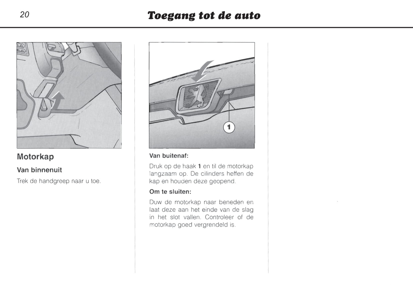 1996-2000 Peugeot 106 Owner's Manual | Dutch