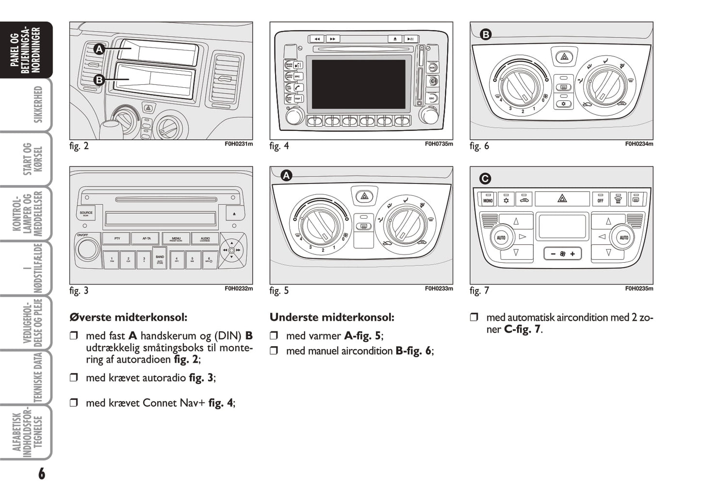 2010-2011 Fiat Idea Owner's Manual | Dansk