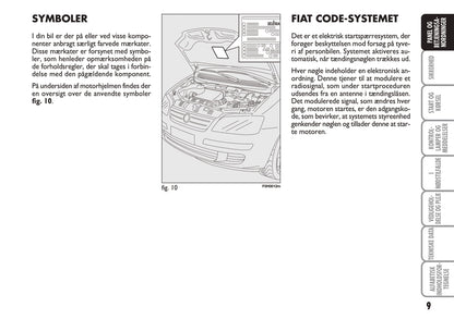 2010-2011 Fiat Idea Owner's Manual | Danish