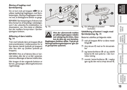 2010-2011 Fiat Idea Gebruikershandleiding | Dansk