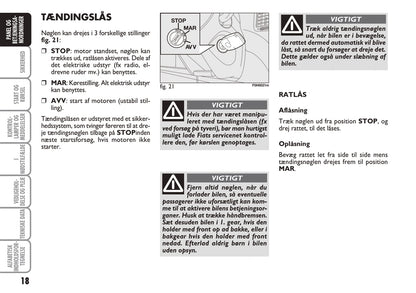 2010-2011 Fiat Idea Owner's Manual | Dansk