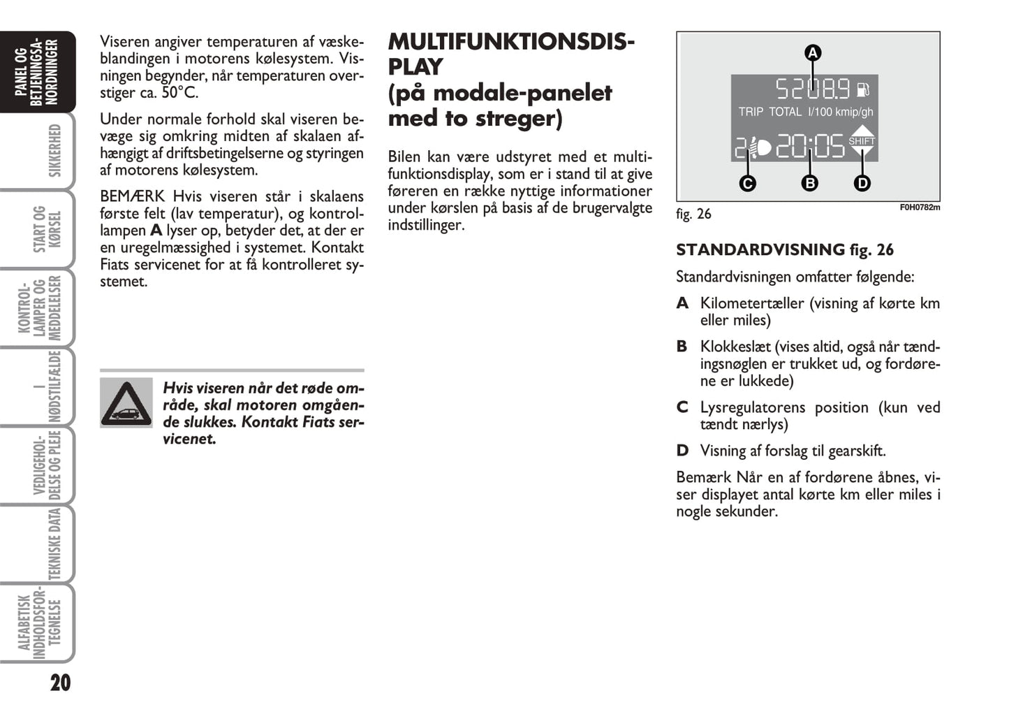 2010-2011 Fiat Idea Owner's Manual | Dansk