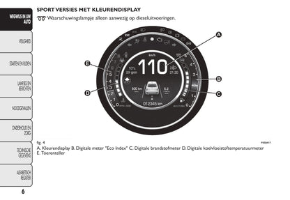 2015-2016 Fiat 500/500C Owner's Manual | Dutch