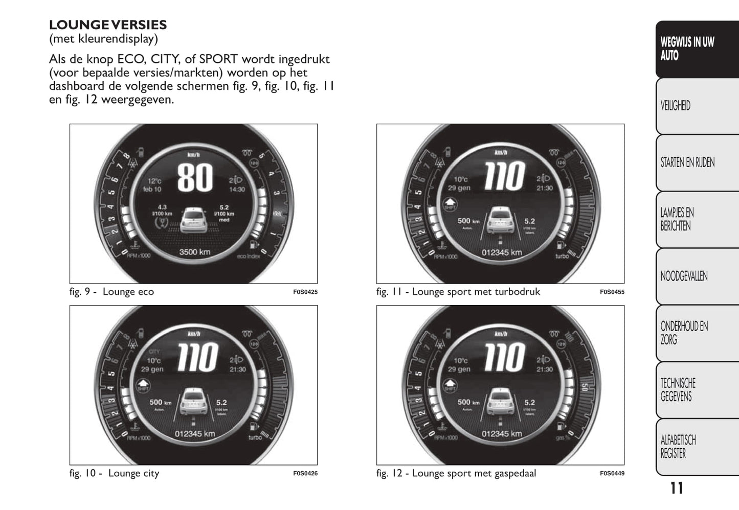 2015-2016 Fiat 500/500C Owner's Manual | Dutch