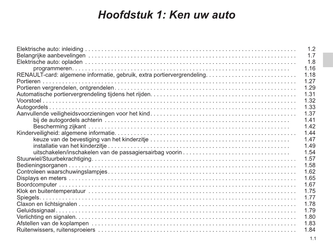 2013-2016 Renault Zoe Gebruikershandleiding | Nederlands