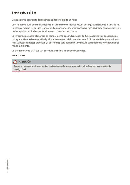 2017-2020 Audi A5/A5 Cabriolet/A5 Coupé/A5 Sportback/A5 Sportback g-tron Owner's Manual | Spanish