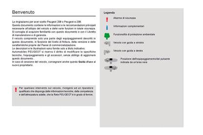 2021-2023 Peugeot 208/e-208 Manuel du propriétaire | Italien