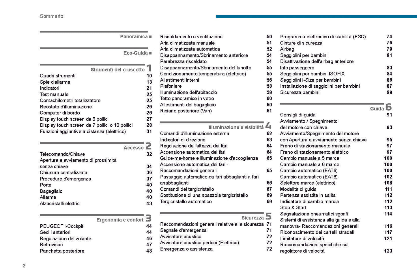 2021-2023 Peugeot 208/e-208 Manuel du propriétaire | Italien