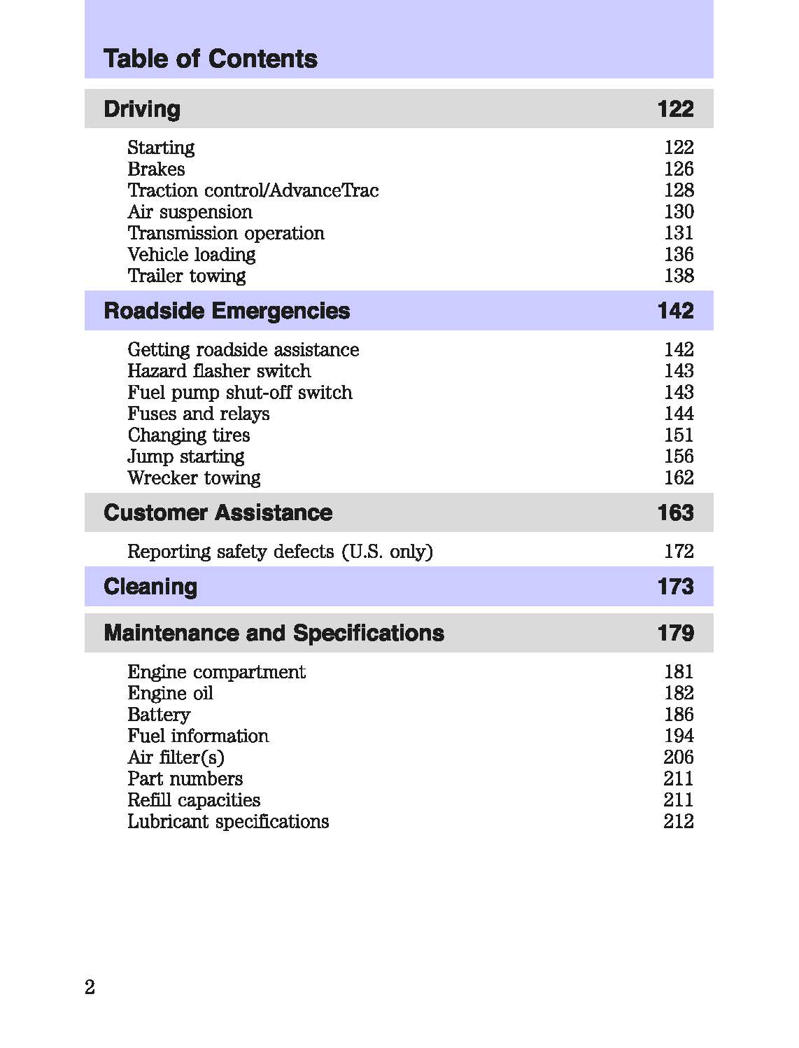 2003 Mercury Marauder Owner's Manual | English