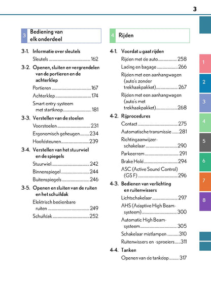 2017-2018 Lexus GS 300/GS 350/GS F Gebruikershandleiding | Nederlands