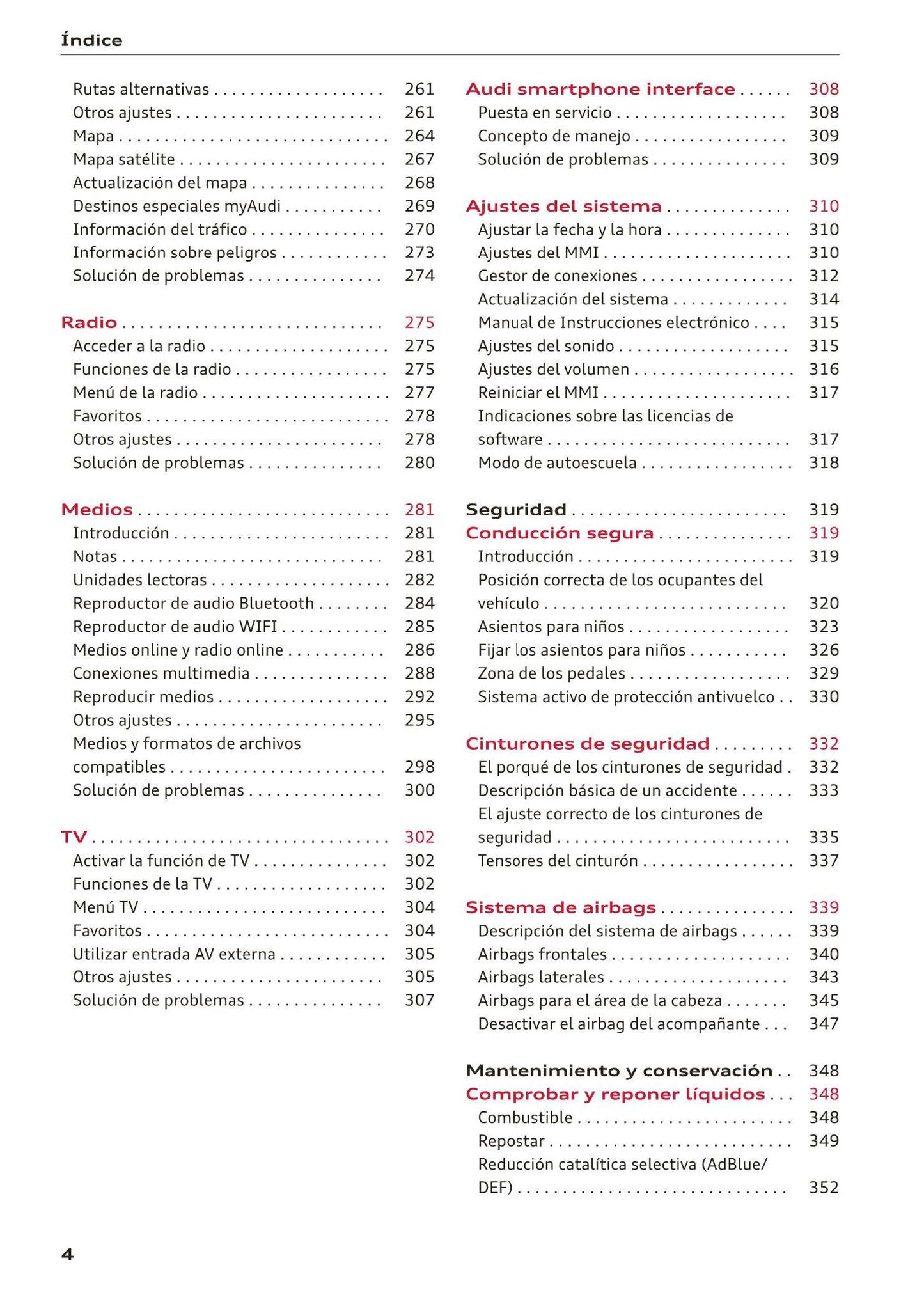 2017-2020 Audi A5/A5 Cabriolet/A5 Coupé/A5 Sportback/A5 Sportback g-tron Owner's Manual | Spanish