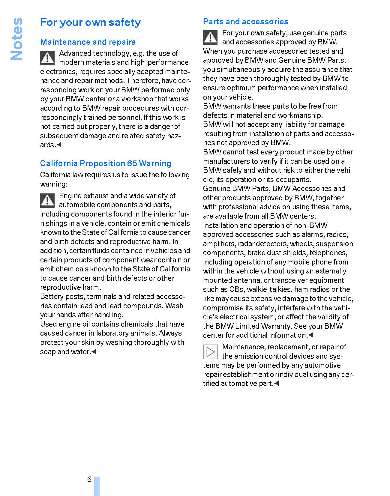 2009 BMW 6 serie Manuel du propriétaire | Anglais