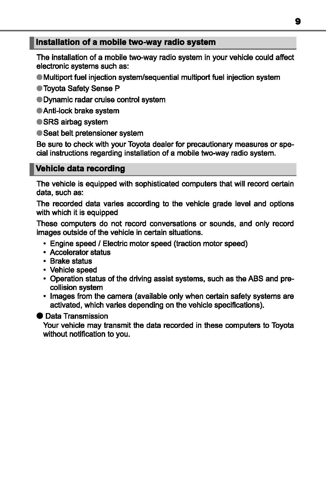 2020 Toyota Sequoia Gebruikershandleiding | Engels
