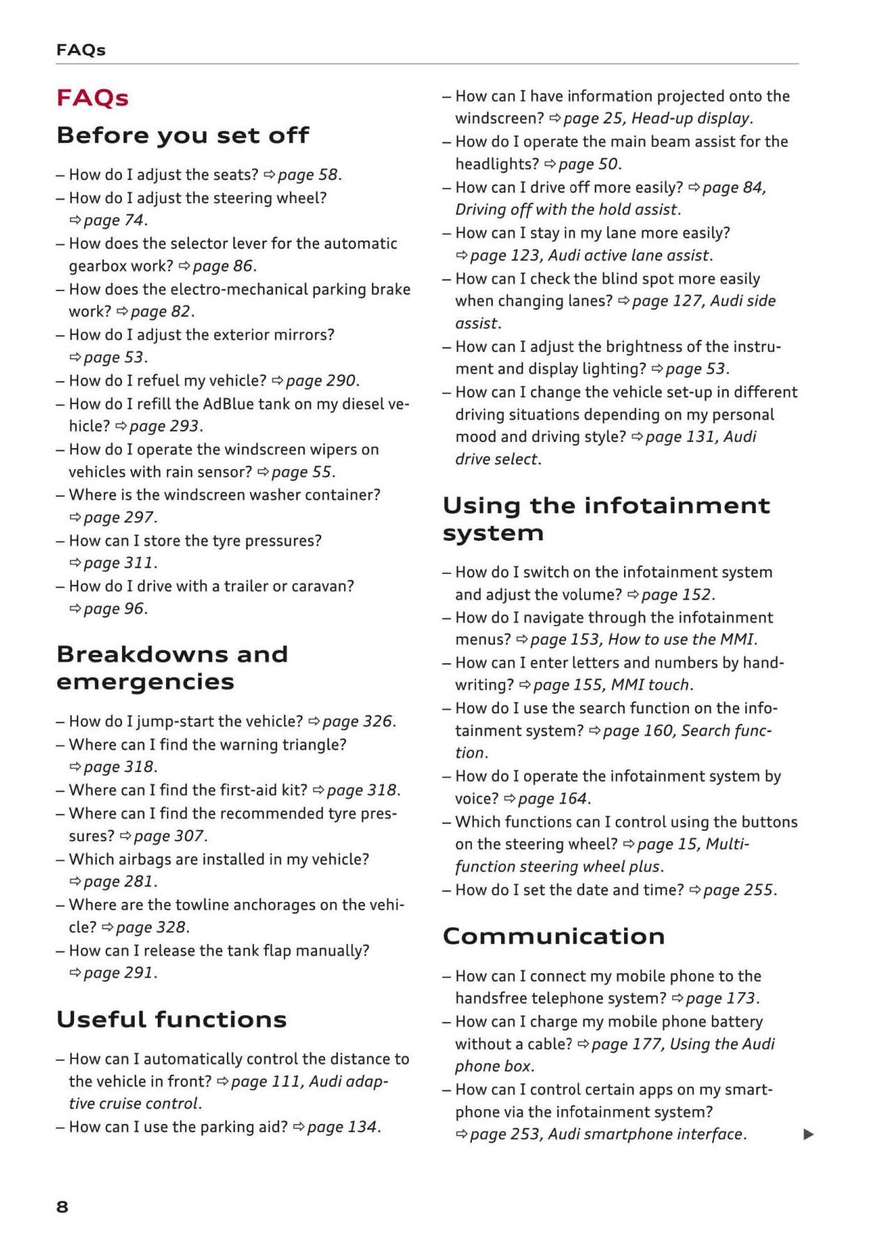 2016-2017 Audi Q2 Owner's Manual | English