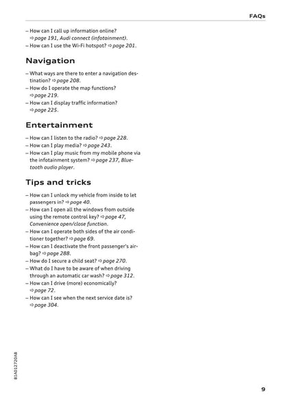 2016-2017 Audi Q2 Owner's Manual | English