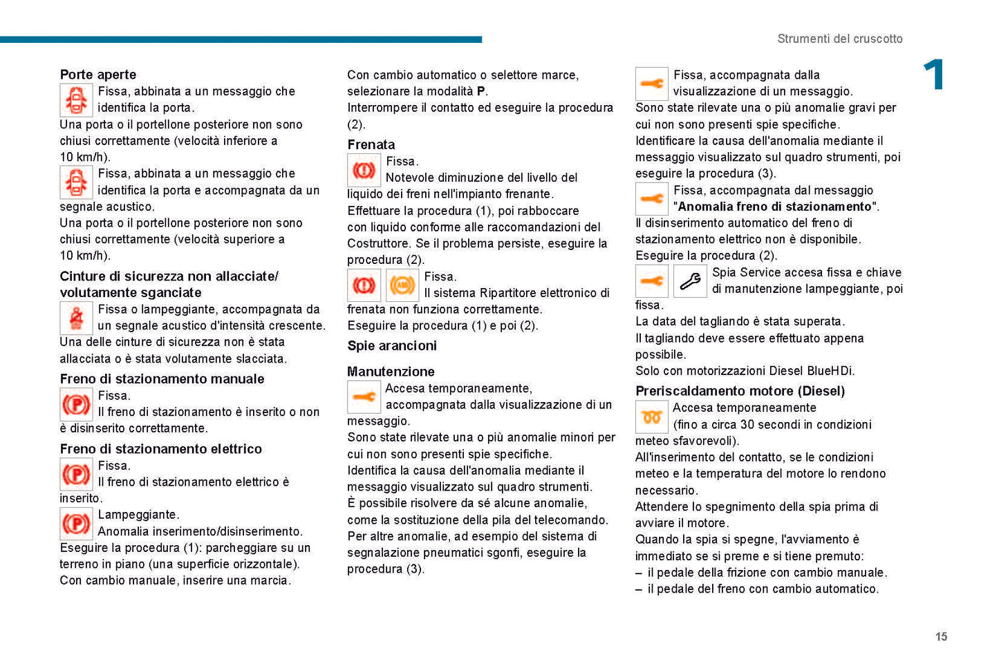 2021-2023 Peugeot 208/e-208 Manuel du propriétaire | Italien